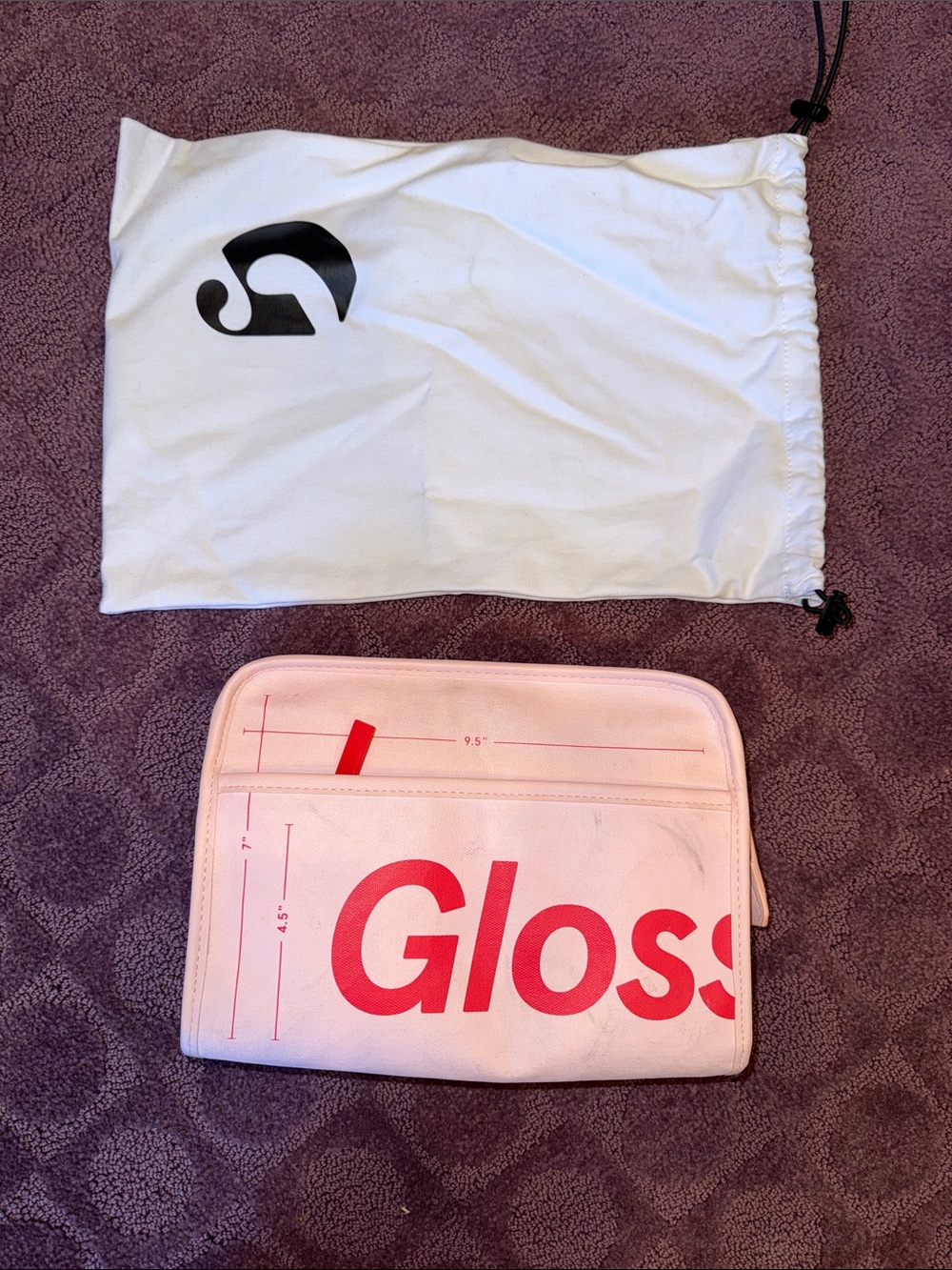 Glossier Toiletry Bag with dust bag
